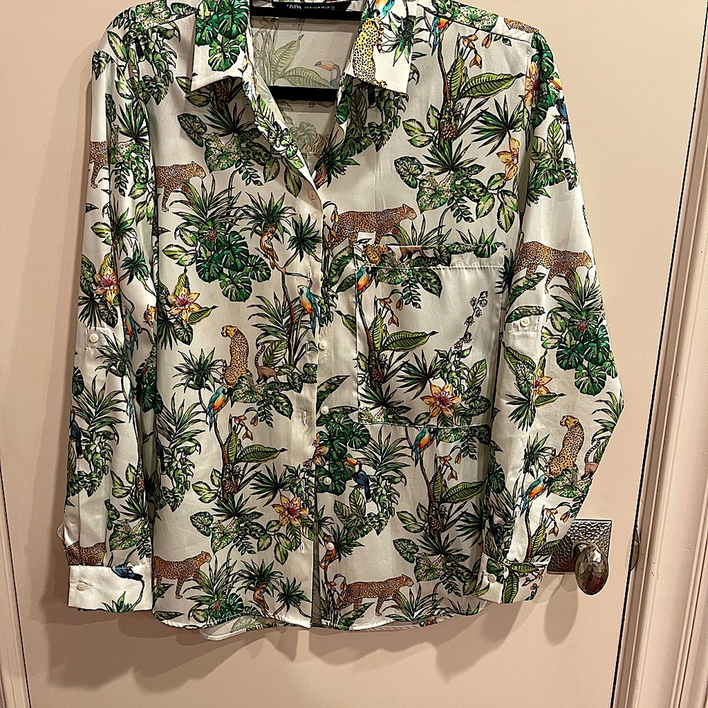 Zara silk shirt